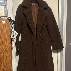 Elegant Brown Teddy Coat